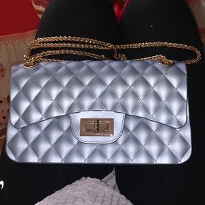 Chanel Look alike Blue Crossbody chain bag